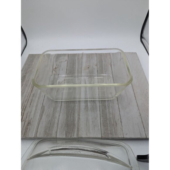 Vintage Westinghouse Clear Glass Bread Meatloaf Refrigerator Dish Dome Fin Lid - Picture 7 of 12